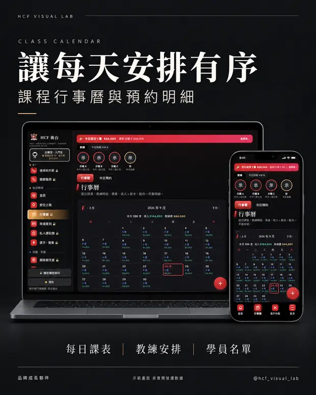 HCF 整合後台 讓每天安排有序
